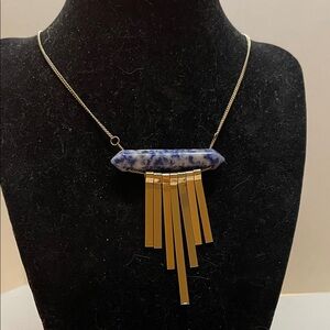 Elegant Blue and Gold Necklace